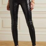 Commando  Black Sequined Stretch-Jersey High Waisted Leggings Size M Photo 0