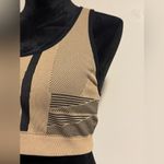 EUC DSG Sahara Sand and Pure Black Seamless Colorblock Sports Bra size large Tan Photo 2