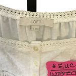 Loft Cream Blouse with Flutter Sleeves and Bib Collar Photo 2