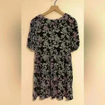 MI AMI | FRANCESCA’S | Black and White Floral Collared Dress Photo 2