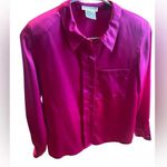 Jones New York Hot Pink Fusua button up long sleeve blouse Photo 0