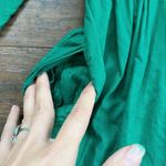 vintage • 90s Bryn Connelly green dress cotton emerald babydoll embroidered mini Photo 7