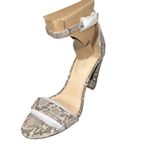 Kenneth Cole Women Grey New Milena 100 Snake Print Sandal Block Heels Sz US 7.5 Photo 1