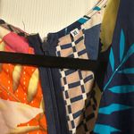 Colorful Patterned Long Sleeve Dress Blue Size XL Photo 2