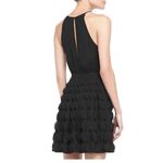 Diane Von Furstenberg  DVF Gia Black Ruffle Skirt Halter Cocktail Dress Size 10 Photo 9