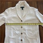Ralph Lauren Lauren Long Sleeve Gold Button Ivory Cardigan Sweater Size Large Photo 13