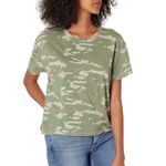 MONROW Soft Vintage Camo Cropped Tee T Photo 3