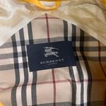 Burberry  Yellow Coat with Plaid Lining Photo 1