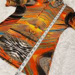 Ubu on the Green Quarter Zip Golf Shirt in Orange Multicolor XS Photo 5