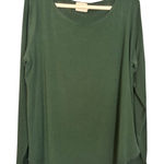 FRANC Women's Green Long Sleeve Scoop Neck Top Size 3X Organic Cotton Photo 0