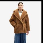 Babaton Camel Teddy Bear Coat- Short Size 2 S/M Photo 2