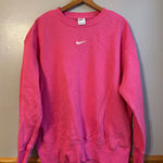 Nike Crewneck Sweatshirt Center Swoosh Logo Pink Oversized size small Photo 0