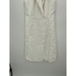Banana Republic Womens White Linen Blend Halter Neck Blazer Dress Size 8 Tall Photo 2