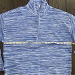 Aerie  Offline Oversized Sweatshirt Ribbed Quarter Zip Blue Space Dye Size Small Photo 7