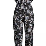 Rebecca Taylor  Paisley Printed Jumpsuit in Black 12 Womens Floral Dressy Outfit Photo 8