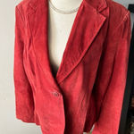 Alfani  red/orange suede leather jacket size L Photo 0
