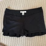 Almost Famous  Black Pinstripe Pleated Mini Skirt with shorts Photo 3