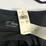 Aerie  Bikini Top Bandeau Shelf Bra Halter Textured Wavy Removable Cups Black L Photo 2