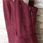 Urban Outfitters  Hallie Wine Colored Embroidered Square Neck A-line Mini Dress Photo 6