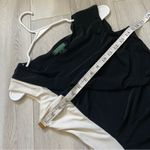 Lauren Ralph Lauren Ruched Dress slinky midi womens Black Cream (size 4) formal Photo 2