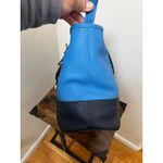 Michael Kors FLAWS Saffiano Leather Blue Two Tone Jet Set Travel Tote Bag Photo 3