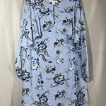 White House | Black Market  Carolina Blue Floral Dress Women’s Balloon Sleeve Sz M Photo 7