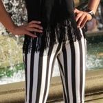 Black And White Jeggings Photo 0