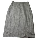 Banana Republic  Charcoal Knit pencil midi skirt with asymmetrical zip front Sz 6 Photo 10