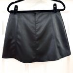 ZARA  Satin Mini Skirt Stretch Black sz Large Photo 3