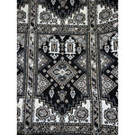 Women's Quilted Black and White Patterned Maxi Skirt Xs Photo 9