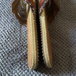 ALDO Gold Multicolor Woven Slip-On Flat Sandals Size 7 Photo 6