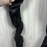 Lauren G Planet Sexy Leggings Black Mixed Media Ruched Stretch Faux Leather Sz 1 Photo 5