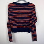 VERO MODA  Orange and Navy Crew Neck Crop Sweater Photo 2