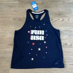 Brooks Women's Run USA Distance Tank 3.0 - Size L - Navy Blue - NWT Photo 4