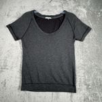 James Perse Shirt Womens Medium Gray Sweatshirt Everyday Neutral Minimalist Photo 1