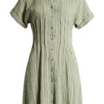 Mila Mae Midi Button Down Shirt Dress in Green Size M Photo 2