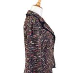 Anthracite Women's Blazer Jacket Sz 10 Tweed‎ Look Black Multi 100% Silk Photo 2