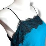 Mossimo Womens Camisole Tank Top Spaghetti Strap Lace Accent Teal Green Black XL Photo 5