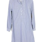 Entireworld Striped Long Sleeve Shirt Dress Mini Cotton Blue White Size XS EUC Photo 1