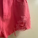 Blue B Collection Womens Juniors Hot Pink Denim Shorts Distressed Waist 26” Photo 1
