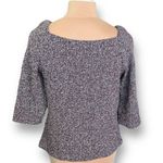 Ann Taylor Marled Knit Sweater Maroon Neutral Pullover Knit Square Neck Medium Photo 2