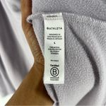 Athleta Purana Wrap Sweatshirt Tempest Violet Ribbed Sleeves Hooded Relaxed Fit Photo 7