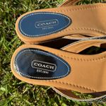 Coach Jorgina Tan and Silver Wedge Sandals Size 10 Photo 2