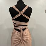 La Femme 28506 Off the Shoulder Criss Cross Back Slit Jersey Gown 8 Photo 5