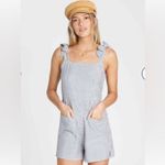 Billabong Blue and White Striped Romper Small Photo 1