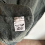 Flax 100% Linen Tank Dress Relaxed Fit Asymmetrical Hem Medium Green Photo 4