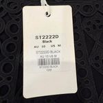 INDIKAH  NWT Embroidered Mini Skirt Women's 10 Black Back Zipper Special Occasion Photo 3