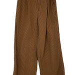 Free People  Women's Brown Corduroy Textured‎ Pleated Wide Leg Pants XS Photo 0