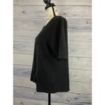 City Trend Short Sleeve Knit Top Women Size XL Black Acrylic Crew Neck Photo 3