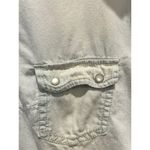 Angel Kiss AK  Chambray Button Up Denim Long‎ Sleeves Shirt  Light Wash Size XL Photo 4